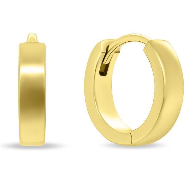 Brilio Silver Minimalistické pozlátené kruhové náušnice EA204Y 66586113