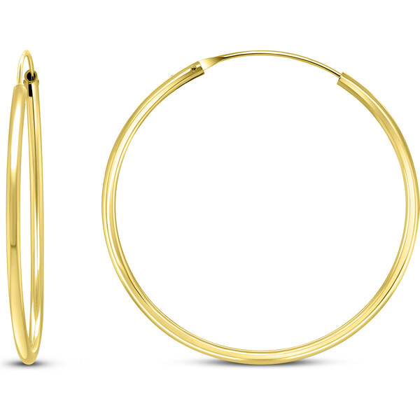 Brilio Silver Nadčasové pozlátené kruhové náušnice EA020Y 2 cm 66900421