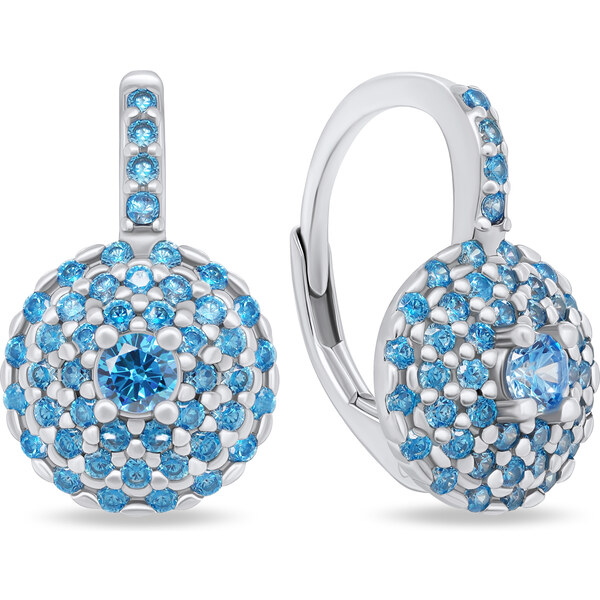 Brilio Silver Úchvatné strieborné náušnice s modrými zirkónmi EA12WAQ 66582947