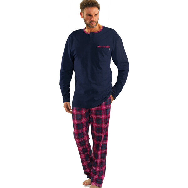 Sesto Senso PÁNSKE ŽAKÁROVÉ PYŽAMO S DLHÝM RUKÁVOM 2576/21 57481827