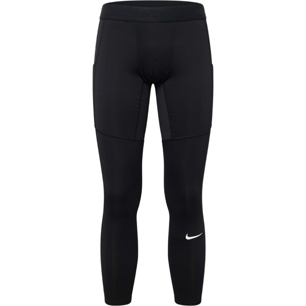 NIKE Športové nohavice Pro čierna / biela 47622357