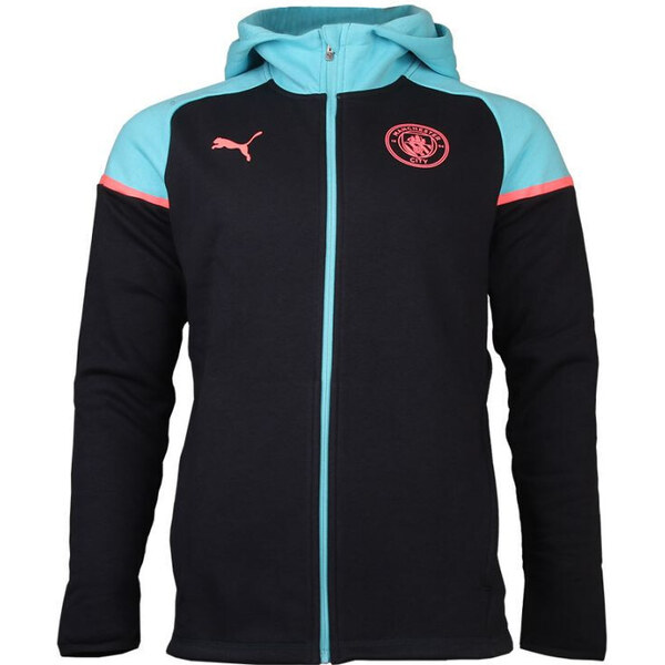 Pánska mikina Manchester City Casuals Hooded JKT M 772904 03 tm.modrá 49773823