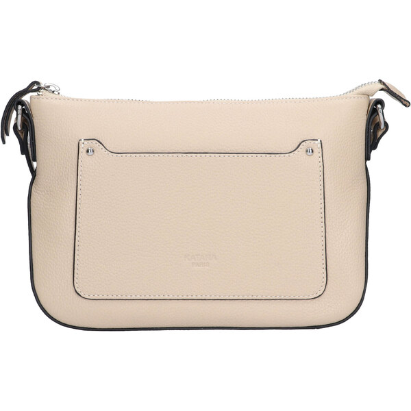 Kožená dámska crosbody kabelka Katana Dores - béžová 46447421