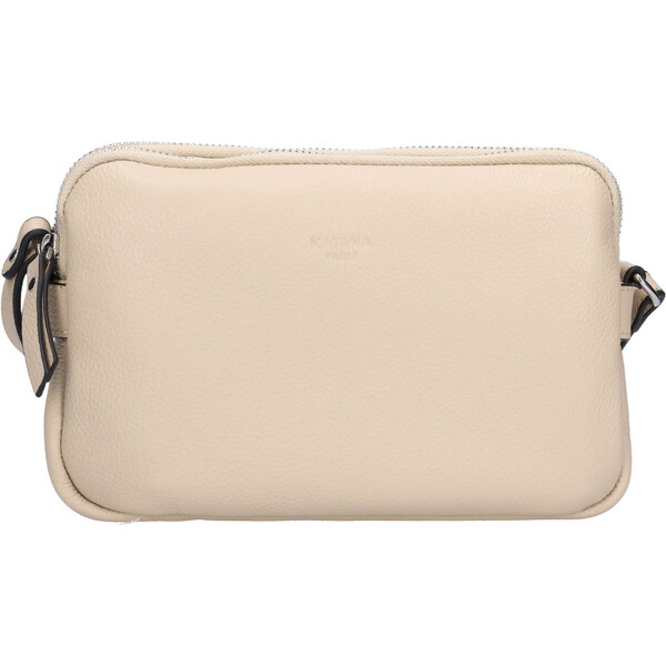 Kožená dámska crosbody kabelka Katana Francia - béžová 46447423