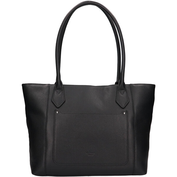 Elegantná dámska kožená kabelka Katana Lenese - čierna 46447431