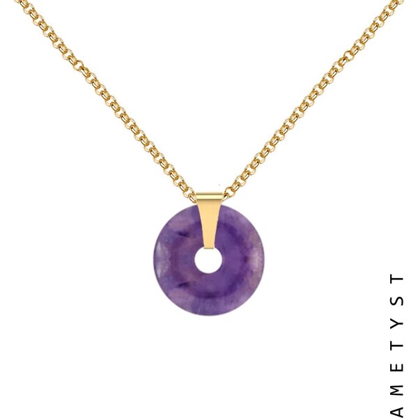Taboo zlatý náhrdelník Karma ametyst tb026 47853194