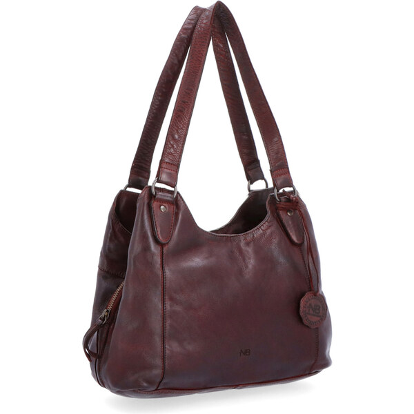 Kožená kabelka cez rameno Noelia Bolger vínová NB 2088 BO 47092298
