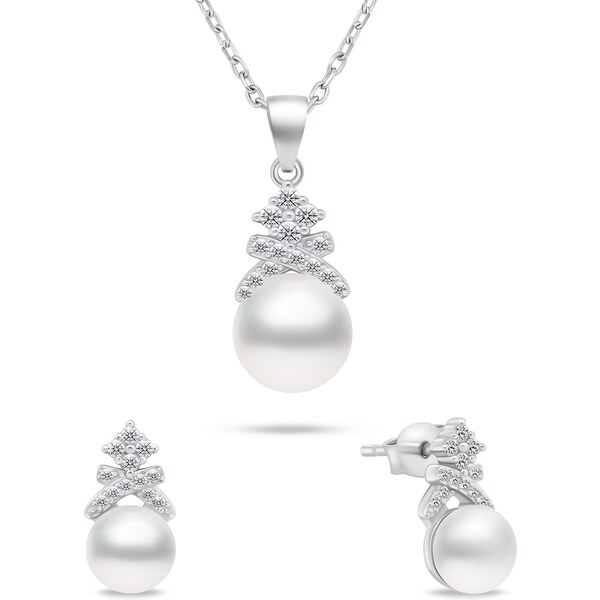 Brilio Silver Pôvabný strieborný set šperkov s pravými perlami SET238W 66593098