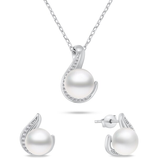 Brilio Silver Pôvabný set strieborných šperkov s pravými perlami 66583709