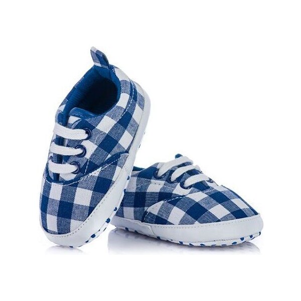 Attractive Baby Capačky Tramky KARO BLUE 46457467