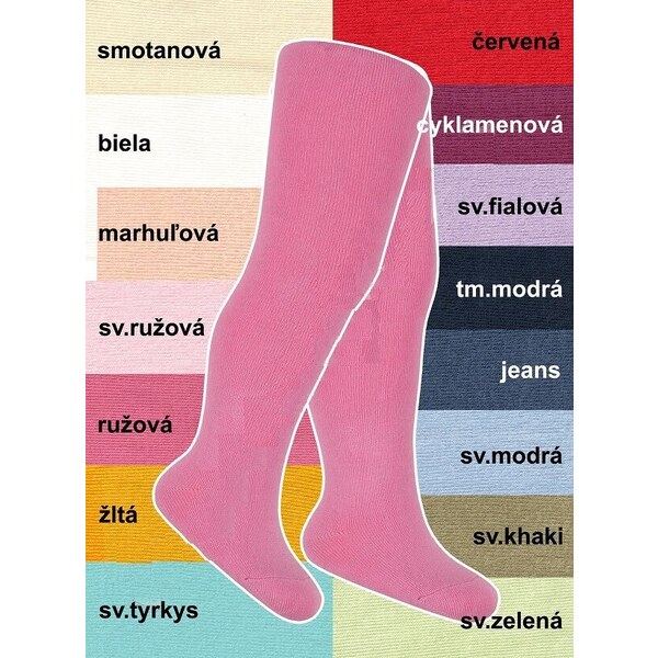 Hladké detské pančuchy WOLA Baby 46457696