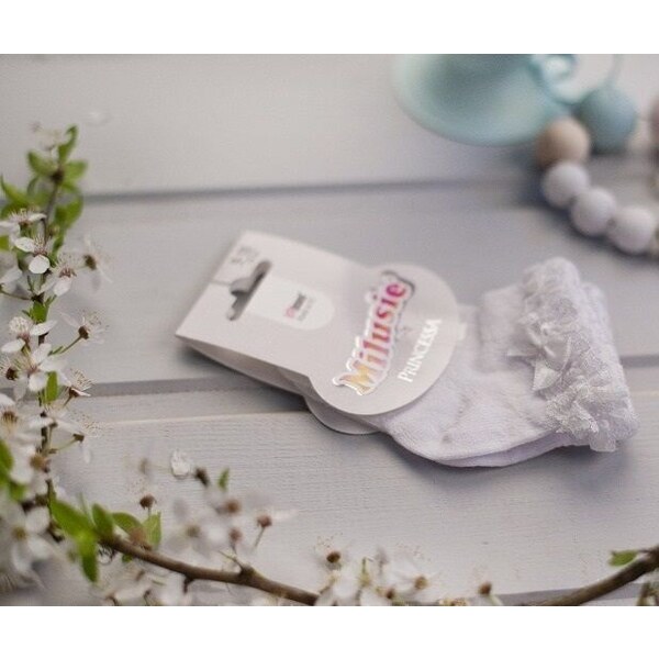 Milusie Slávnostné ponožky Princessa White 46458107