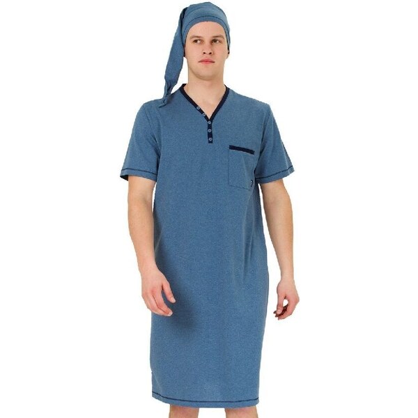 Hotberg Pánska Nočná Košela Boni Dark Blue 46458196