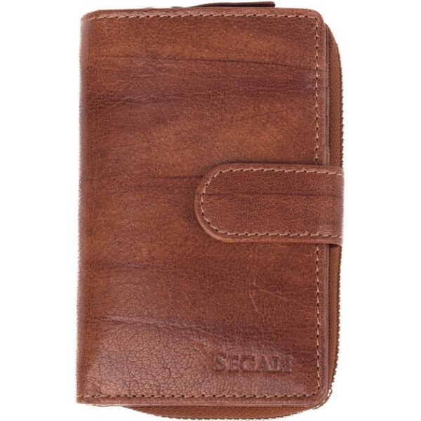 SEGALI Dámska kožená peňaženka SG-21619 hnedá 46494908
