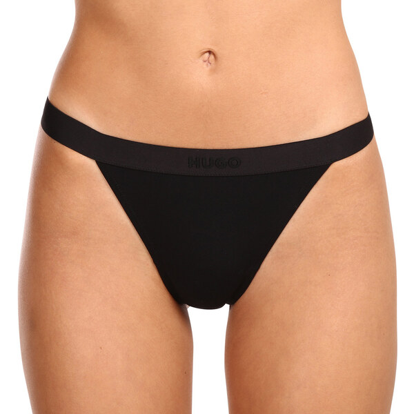 3PACK dámske tangá HUGO čierná (50496893 001) 46495140