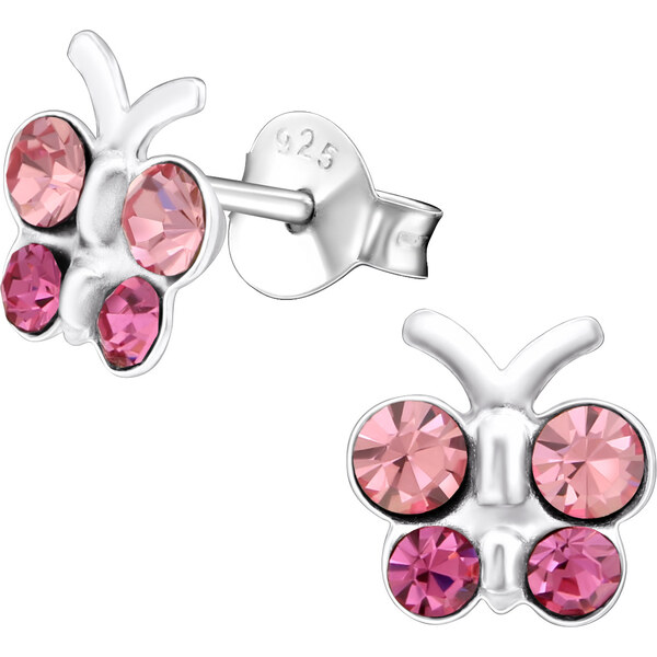 MAJYA Strieborné náušnice ružový MANDY 10666 64581295