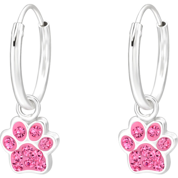 MAJYA Strieborné náušnice PACKY ružové 10658 65360880