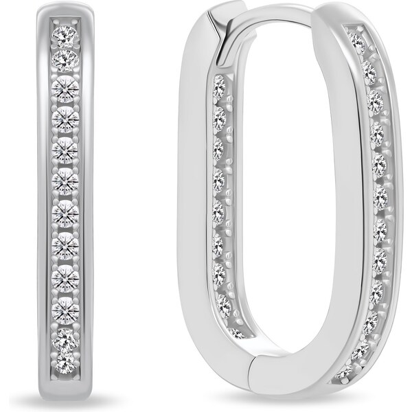 Brilio Silver Neprehliadnuteľné strieborné náušnice so zirkónmi EA885W 66580561