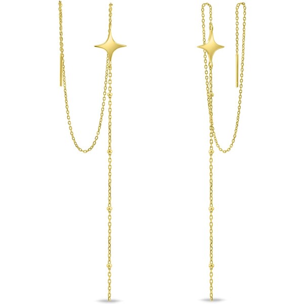 Brilio Silver Štýlové dlhé retiazkové náušnice EA896Y 66594818