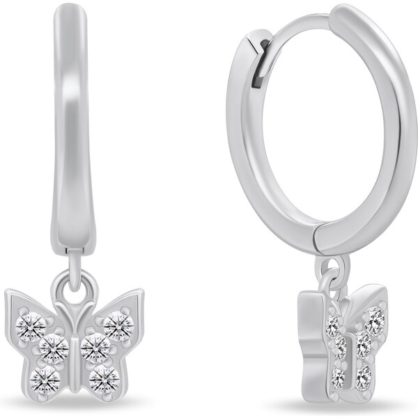 Brilio Silver Hravé strieborné kruhy s Motýliky EA888W 66593701