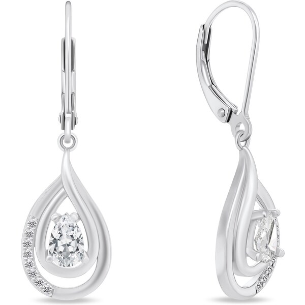 Brilio Silver Očarujúce strieborné náušnice so zirkónmi EA899W 66578987