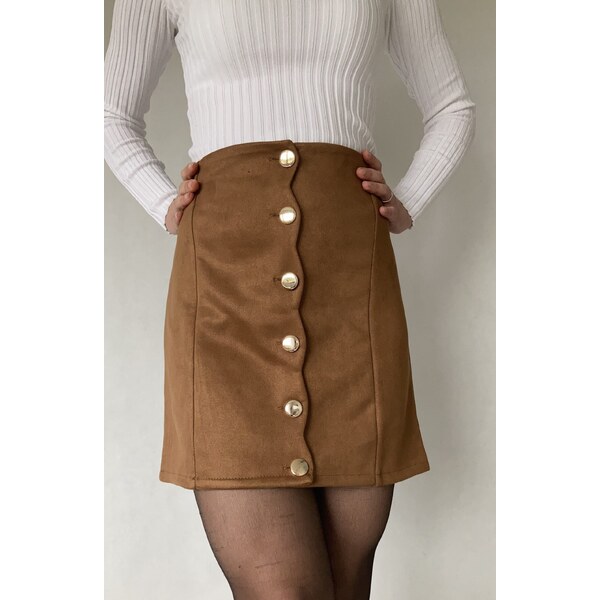 modnenakupy.sk Dámska semišová sukňa s gombíkmi ALLESA 46542770