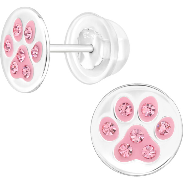 MAJYA Strieborné náušnice ružová PACKA 10694 65360884