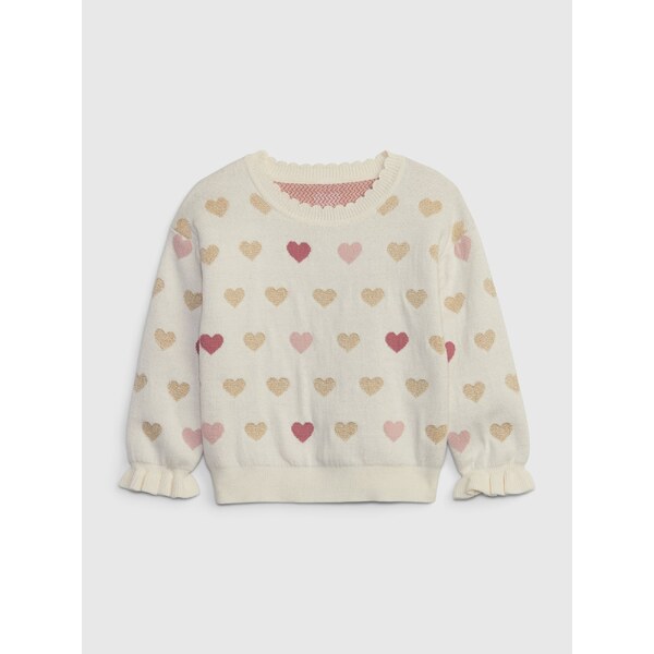 Krémový dievčenský vzorovaný sveter Gap 50546622