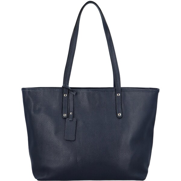 Delami Vera Pelle Dámska kožená kabelka cez plece tmavomodrá - Delami 47013767