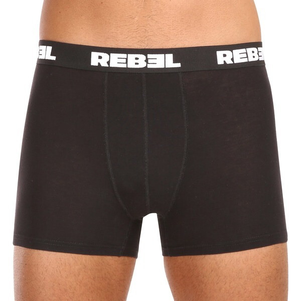 5PACK pánske boxerky Nedeto Rebel čierne (5NBR001) 46547364