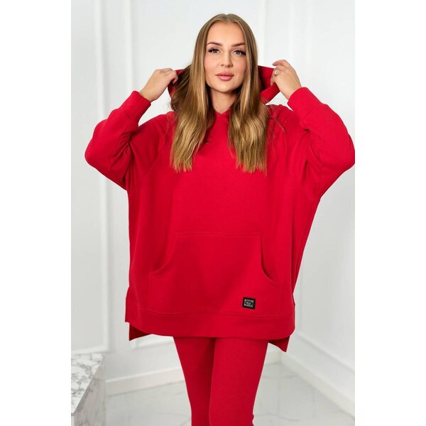 MladaModa Bavlnená súprava zateplenej mikiny a legín model 9618 46552229