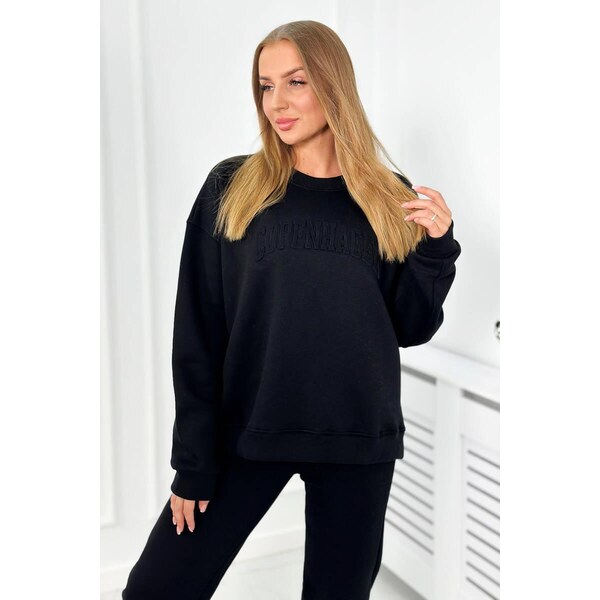 MladaModa Zateplená tepláková súprava Copenhagen čierna 46552235