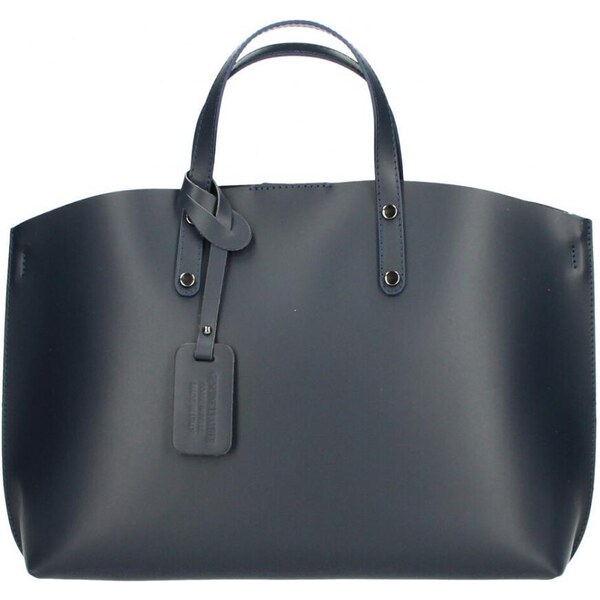 Diva Kožená veľká tmavo modrá dámska kabelka Casilda 46569369