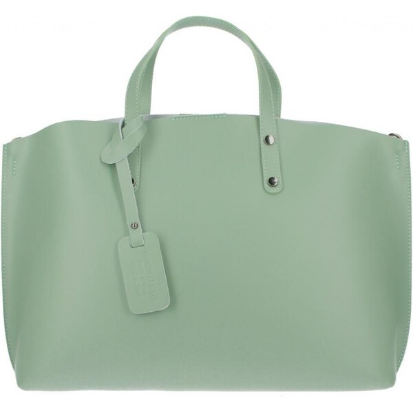 Diva Kožená veľká mätovo zelená dámska kabelka Casilda 46569371