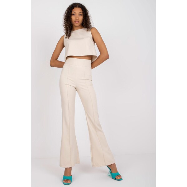 MladaModa Komplet blúzky a nohavíc model 32318 svetlý béžový 49210508