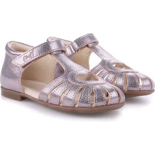 Detské kožené sandálky EMEL E2635-24 trblietky 46771775