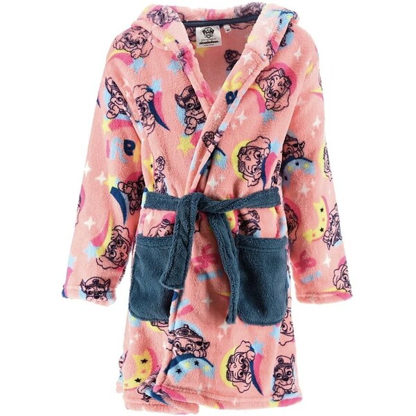 SunCity Dievčenský coral fleece župan s kapucňou Paw Patrol 46645360