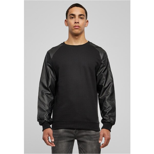 Urban Classics Imitation Raglan Leather Crew blk/blk 50681014