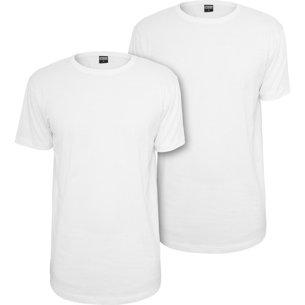 Urban Classics Shaped Long T-Shirt 2-pack wht/wht 67139093