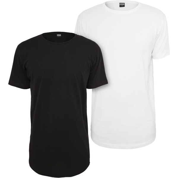 Urban Classics Shaped Long T-Shirt 2-pack blk/wht 67139100