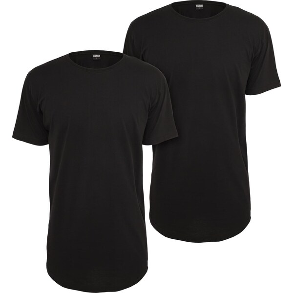 Urban Classics Shaped Long T-Shirt 2-Pack blk/blk 67139098