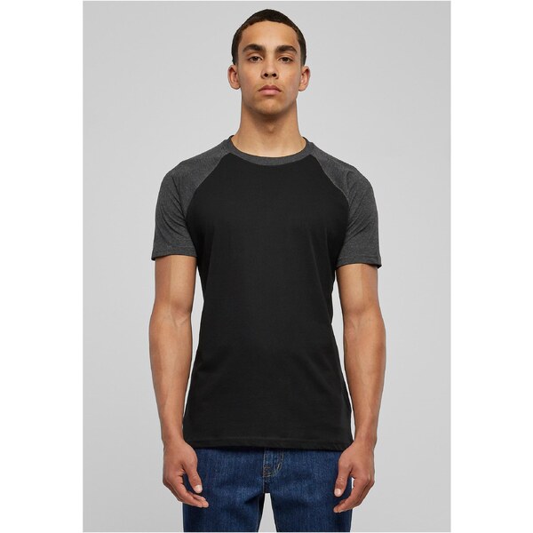 Urban Classics Raglan contrasting t-shirt blk/cha 50680646