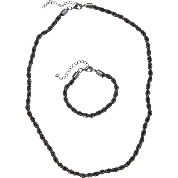 Urban Classics Set of Charon necklace and bracelet made of gunmetal 50662832