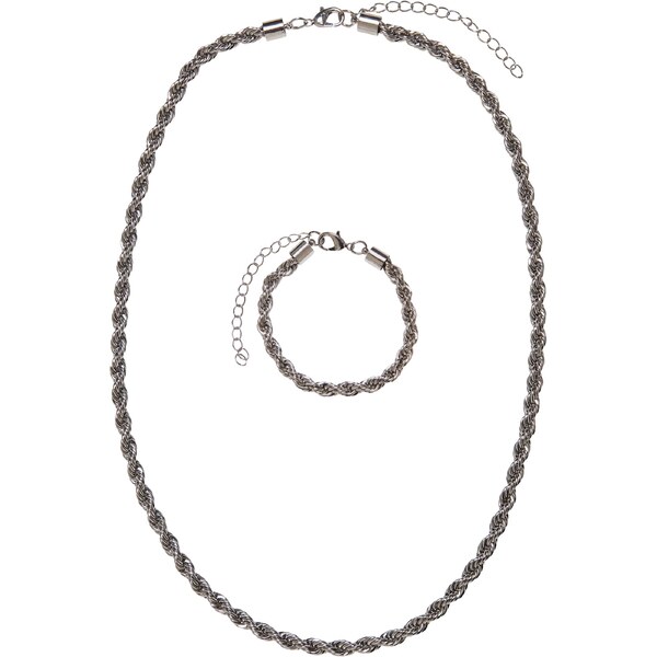 Urban Classics Charon necklace and bracelet set - silver colors 50640537