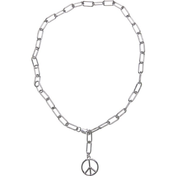 Urban Classics Y Chain Peace Necklace - Silver Color 50657731