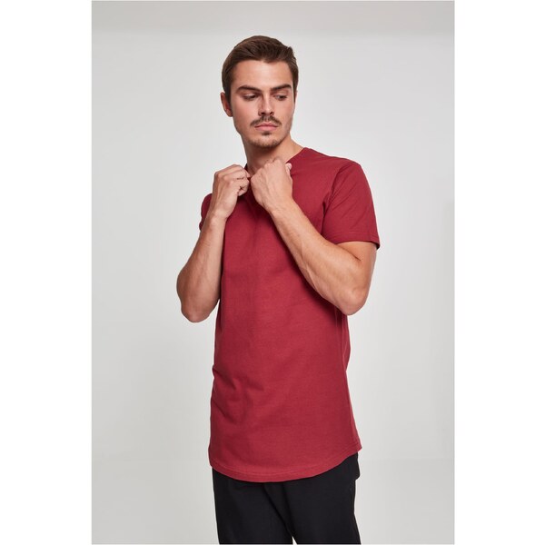 Urban Classics Shaped long t-shirt in burgundy color 50662881