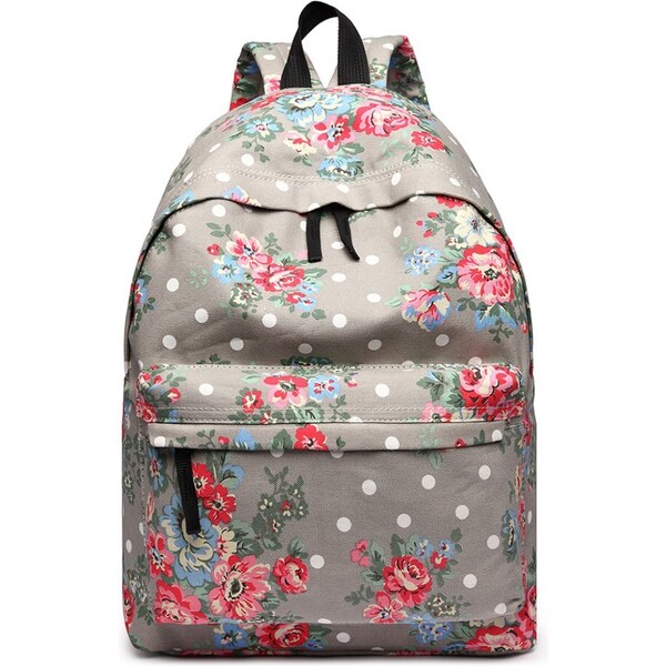 Konofactory Sivý kvetovaný ruksak do školy „Roses“ 46660921