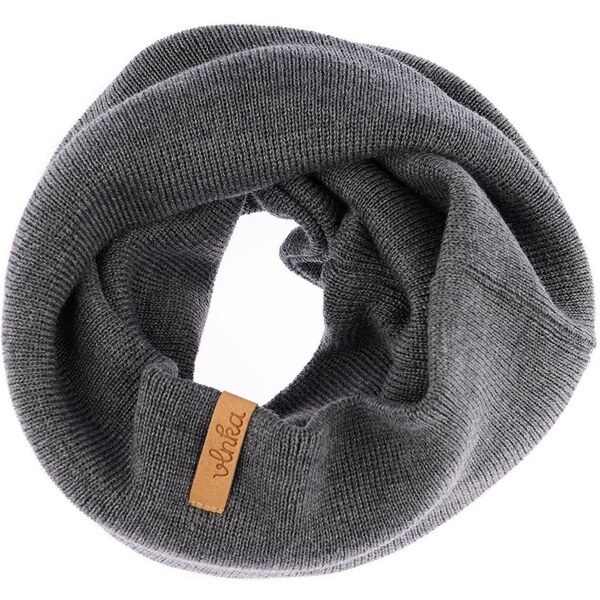 Vlnený nákrčník Vlnka N02 tmavo sivá 35261232