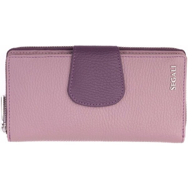 SEGALI Dámska kožená peňaženka SG-27617 rose/fialová 46365009