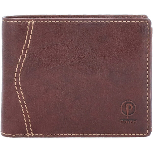 Pánska kožená peňaženka Poyem hnedá 5233 Poyem H 46667755